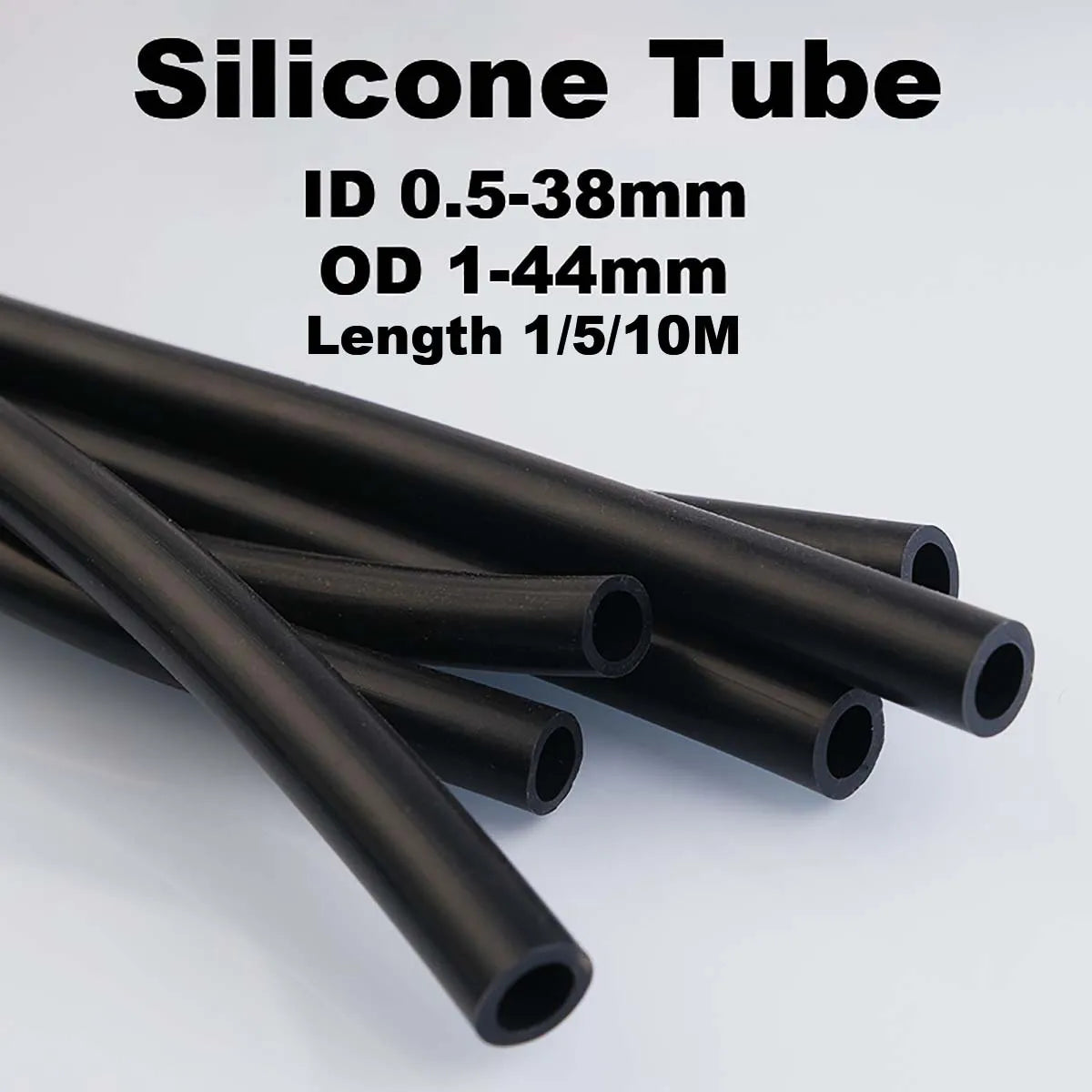 Silicone Rubber Hose Tube 1/5/10M – ID 0.5–38mm | Multi-Use