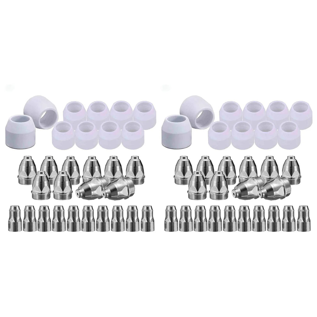 60-Pc P80 Plasma Cutting Consumables Kit – Nozzles & Electrodes