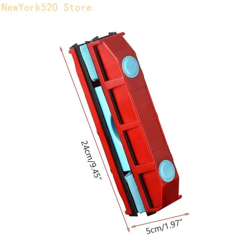 Double-Sided Magnetic Window Cleaner with Microfiber Pads