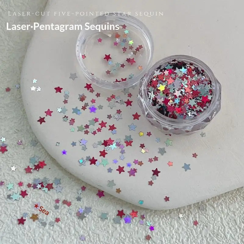 12-Grid Holographic Glitter Nail Art Sequins – DIY Manicure Set