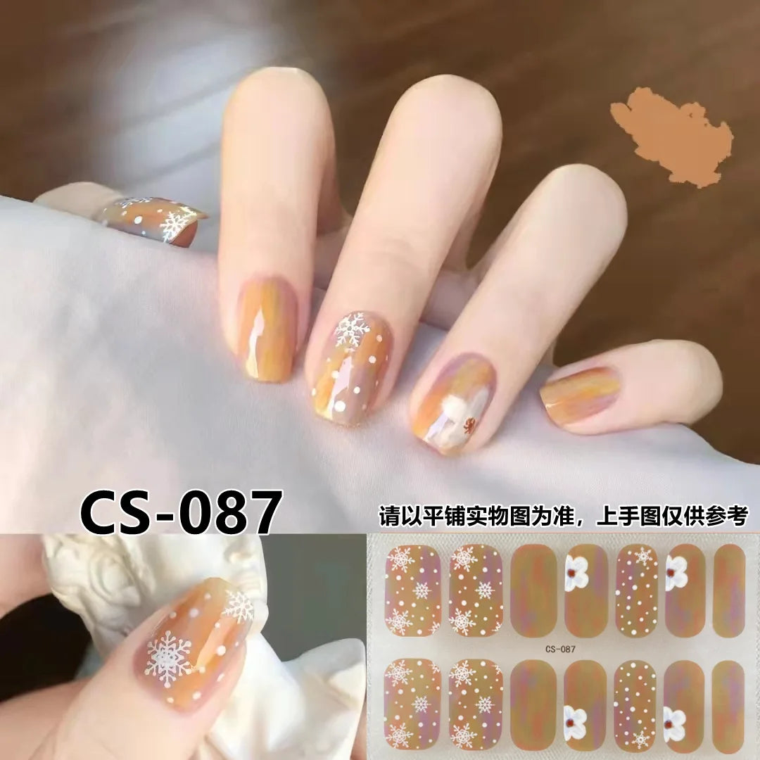 Semi Cured Gel Nail Stickers – Waterproof Self-Adhesive Decals