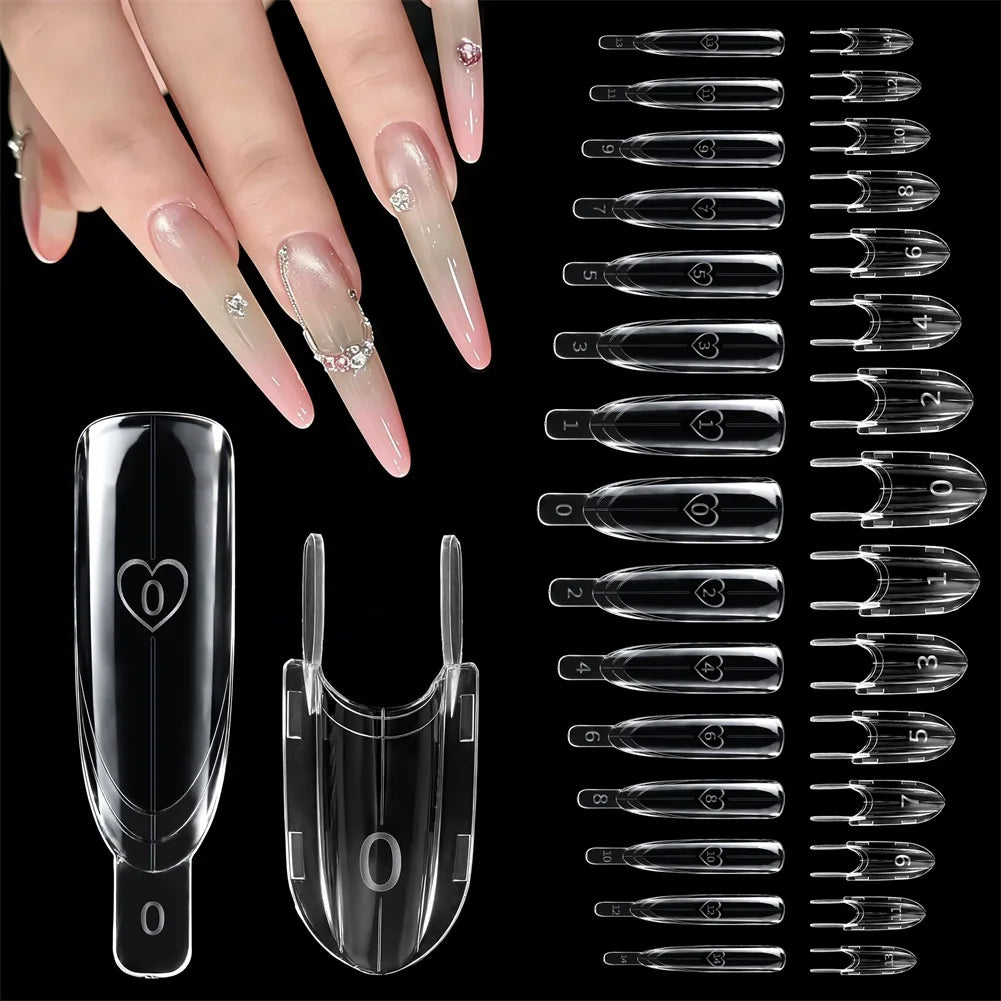 120-Pc Sandwich Nail Molds Quick Shaping Gel Extension Forms