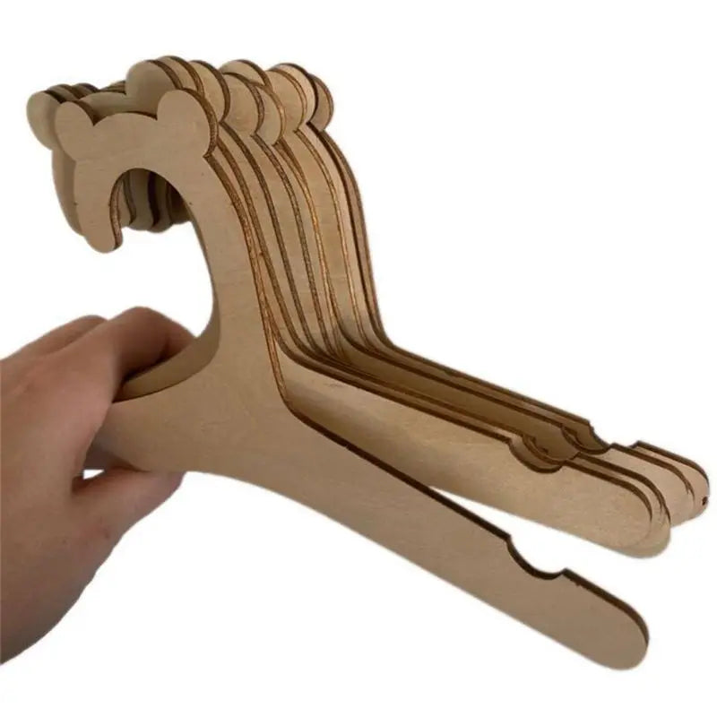 30-Pack Natural Wood Baby Clothes Hangers – Nursery Decor