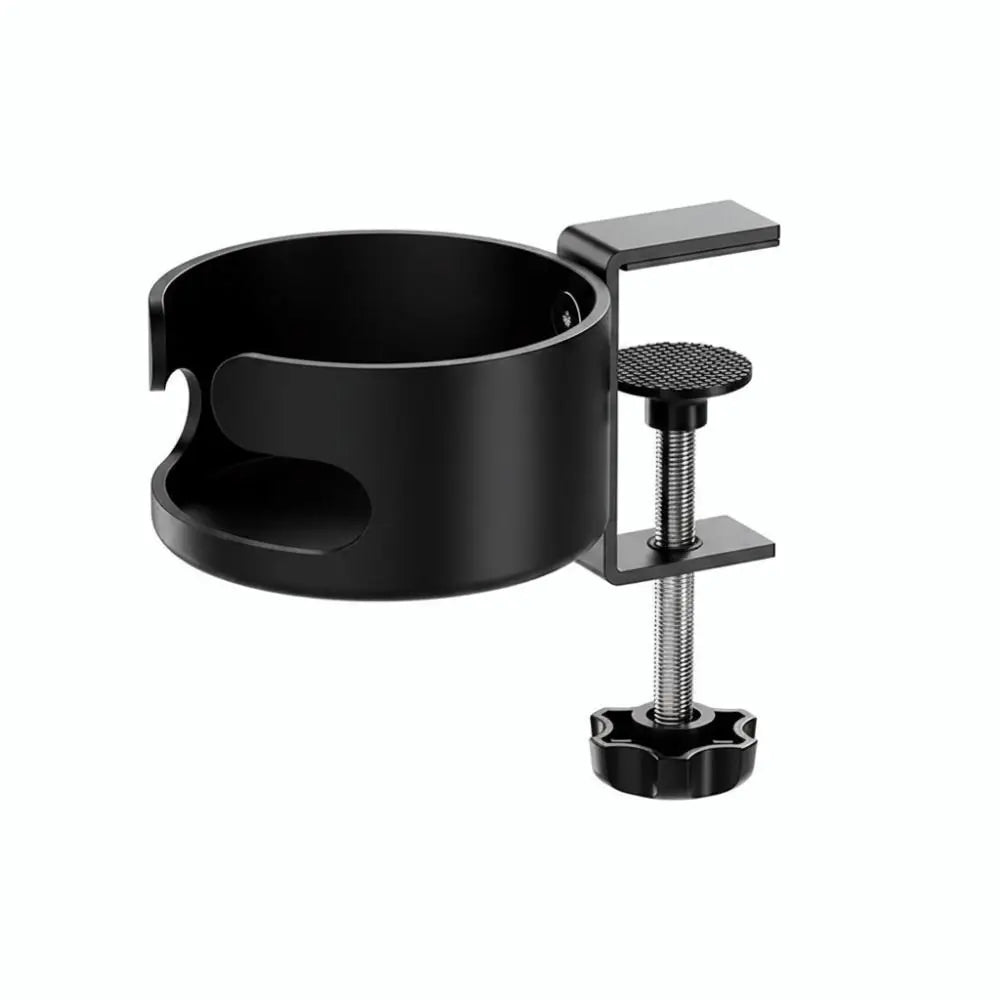 Rotating Clip-On Desk Cup Holder – Adjustable Table Edge Mount