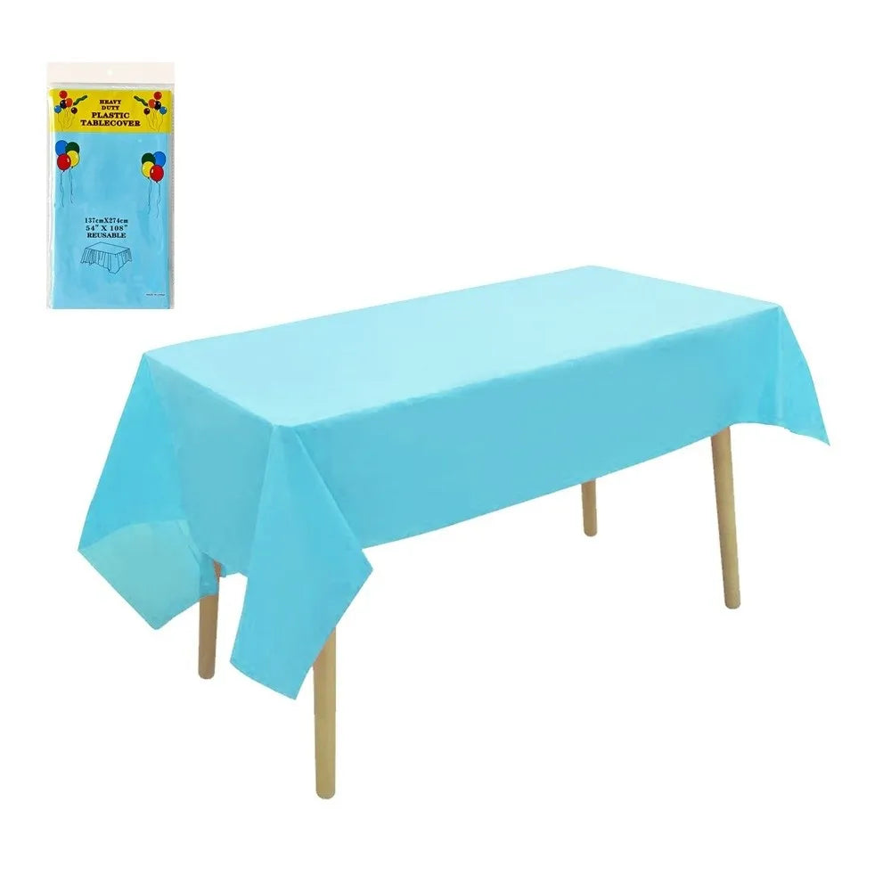 Disposable Waterproof Rectangle Tablecloth 54x108" Plastic