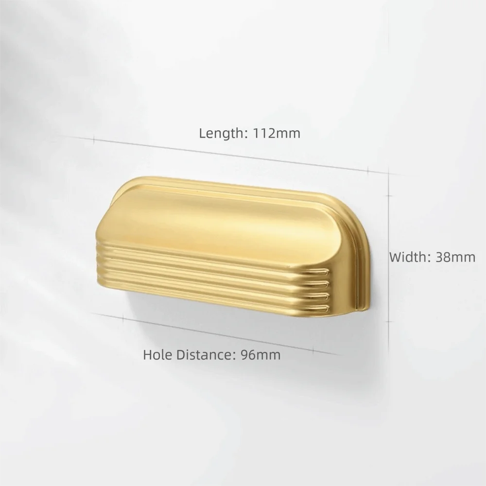 Zinc Alloy Cabinet Pulls – Hammered Brushed Gold Handles