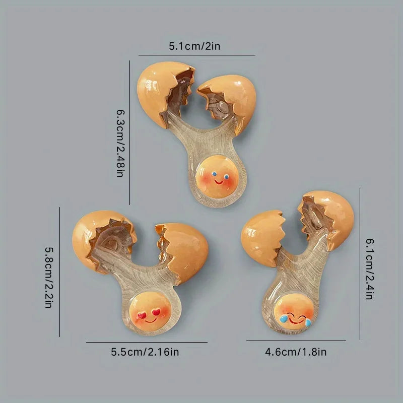 Cute Chick Eggshell Fridge Magnet – Fun Cartoon Kitchen Decor
