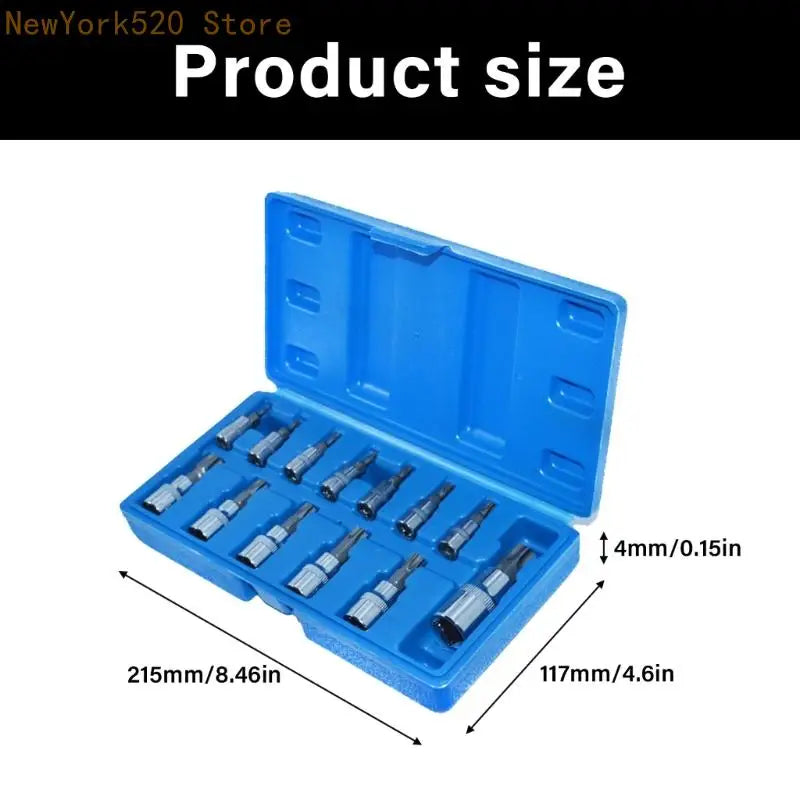 13-Piece Socket Wrench Bit Set T8–T60 | Auto Repair Tool Kit