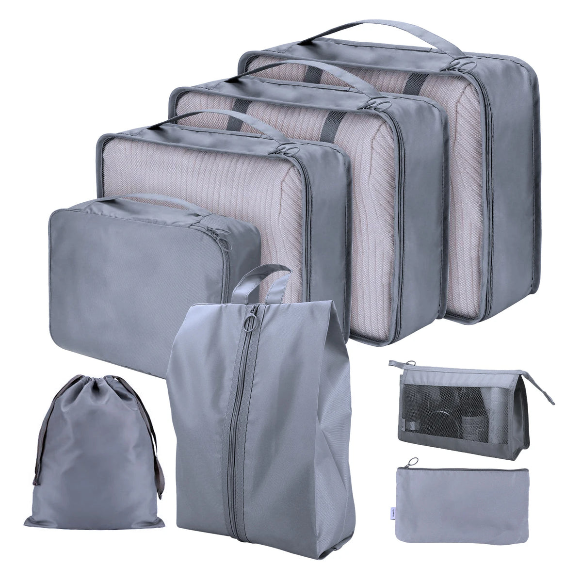 8-Piece Travel Packing Cubes Set – Suitcase Organizer Bags