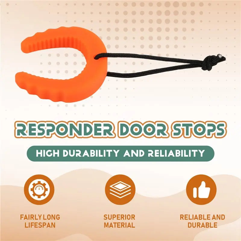 6-Pack TPU Door Stopper Wedges – First Responder & Home Use