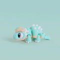3D Printed Eggshell Dinosaur Figure – Movable Joints Desk Toy