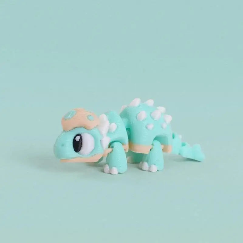 3D Printed Eggshell Dinosaur Figure – Movable Joints Desk Toy