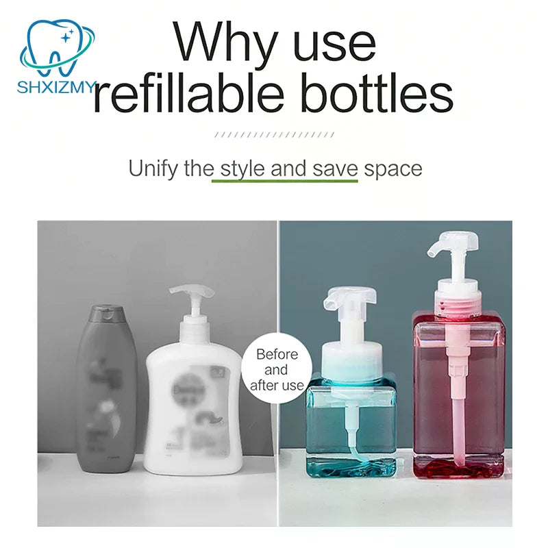 Square Pump Soap Dispenser – Lotion, Shampoo & Shower Gel Bottle