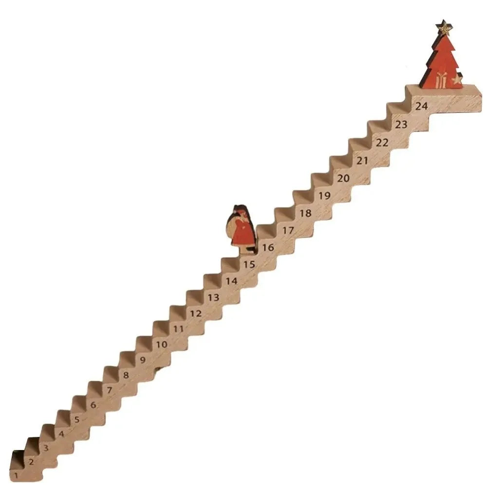 Wooden Christmas Advent Countdown Calendar – Staircase Décor