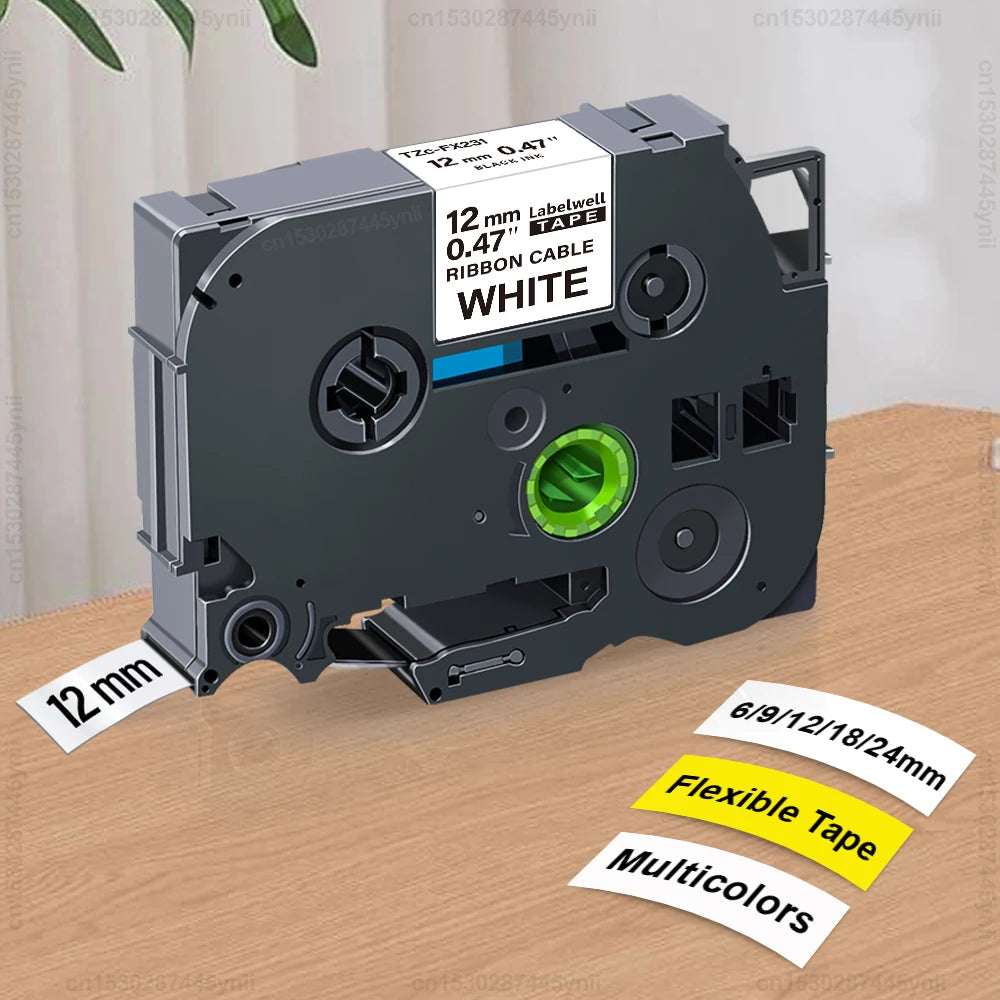 Labelwell TZe-FX231 Compatible Flexible Label Tape – 6–24mm