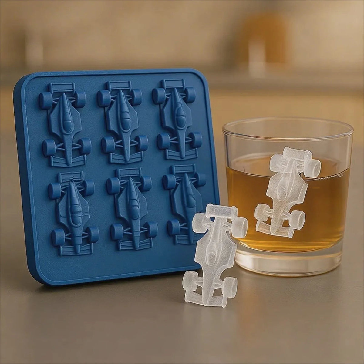 Racing Car Silicone Ice Mold – BPA-Free Shaped Ice Tray