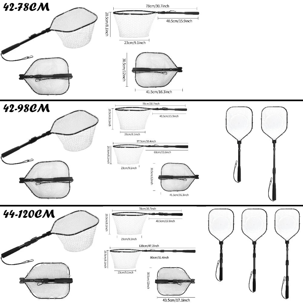 VIBE Folding Fly Fishing Landing Net – Bass & Trout
