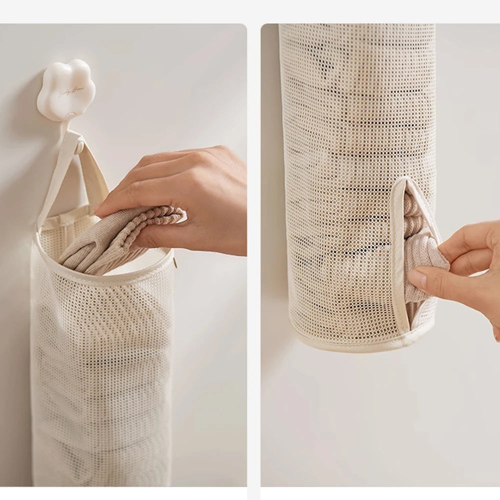 Mesh Wall-Mounted Hanging Storage Bag – Underwear & Socks