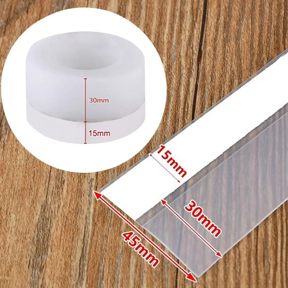 Self-Adhesive Silicone Door & Window Seal Strip 1m/3m
