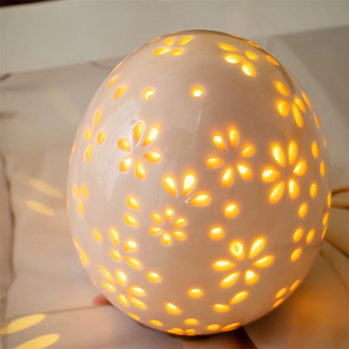 Rustic Easter Egg Glass Dome Ornament | Resin Décor