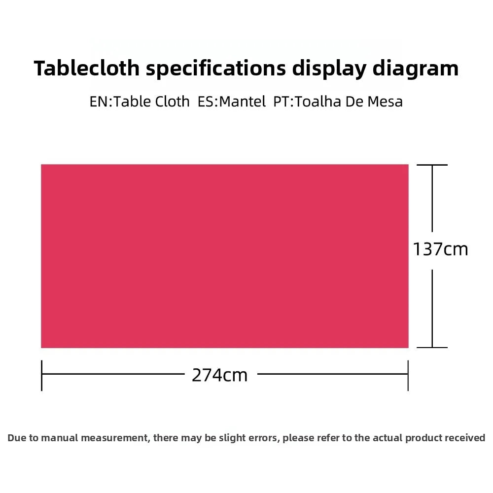 Disposable Waterproof Rectangle Tablecloth 54x108" Plastic