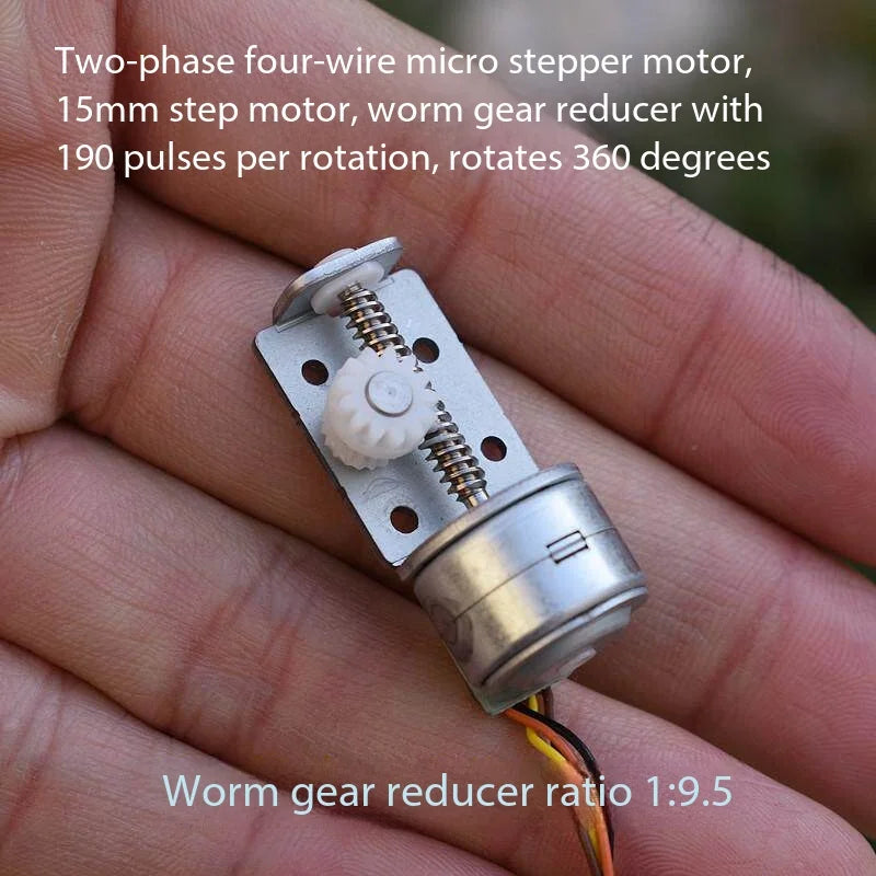 15BY Mini 15mm 2-Phase Stepper Motor Linear Screw Shaft & Gear DIY