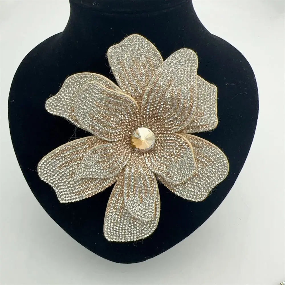 3D Rhinestone Flower Sew-On Applique Patch | DIY Craft