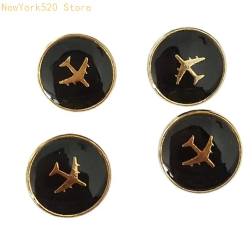 4-Pack Zinc Alloy Uniform Buttons for Pants, Jackets & Dress