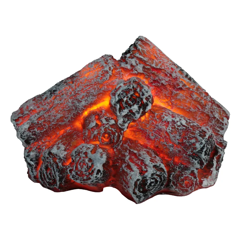 LED Flameless Fireplace Light – Realistic Log Flame Decor
