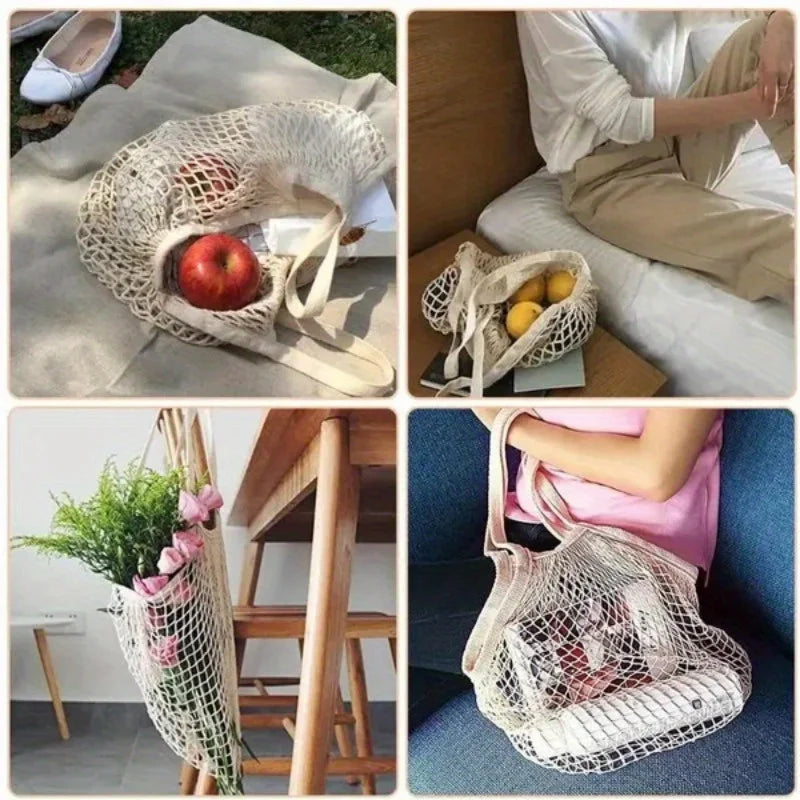 Reusable Mesh Grocery Bags – Washable Net Produce Bags