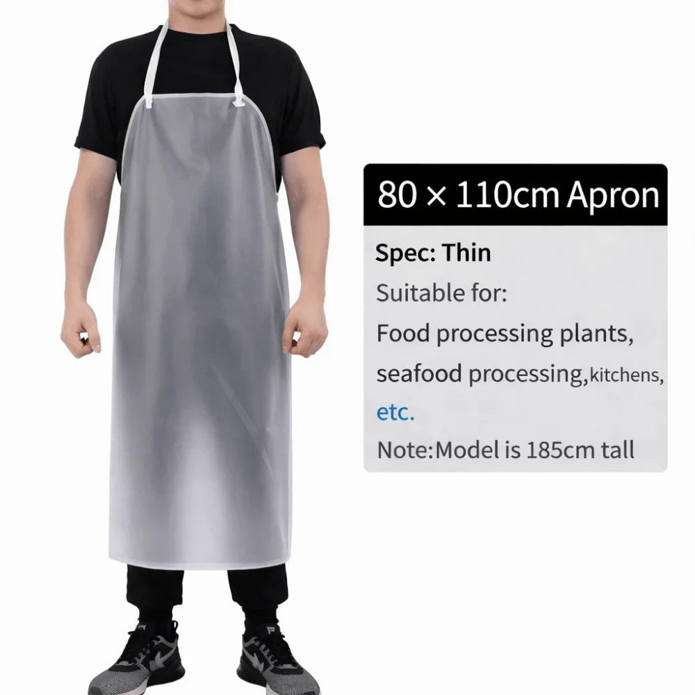 Thickened PVC Kitchen Apron – Waterproof & Oil-Resistant