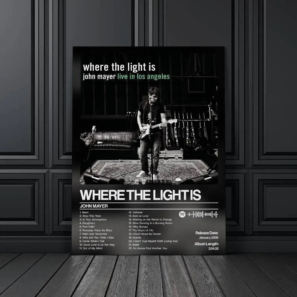 John Mayer Art Poster – Self-Adhesive Waterproof Wall Sticker