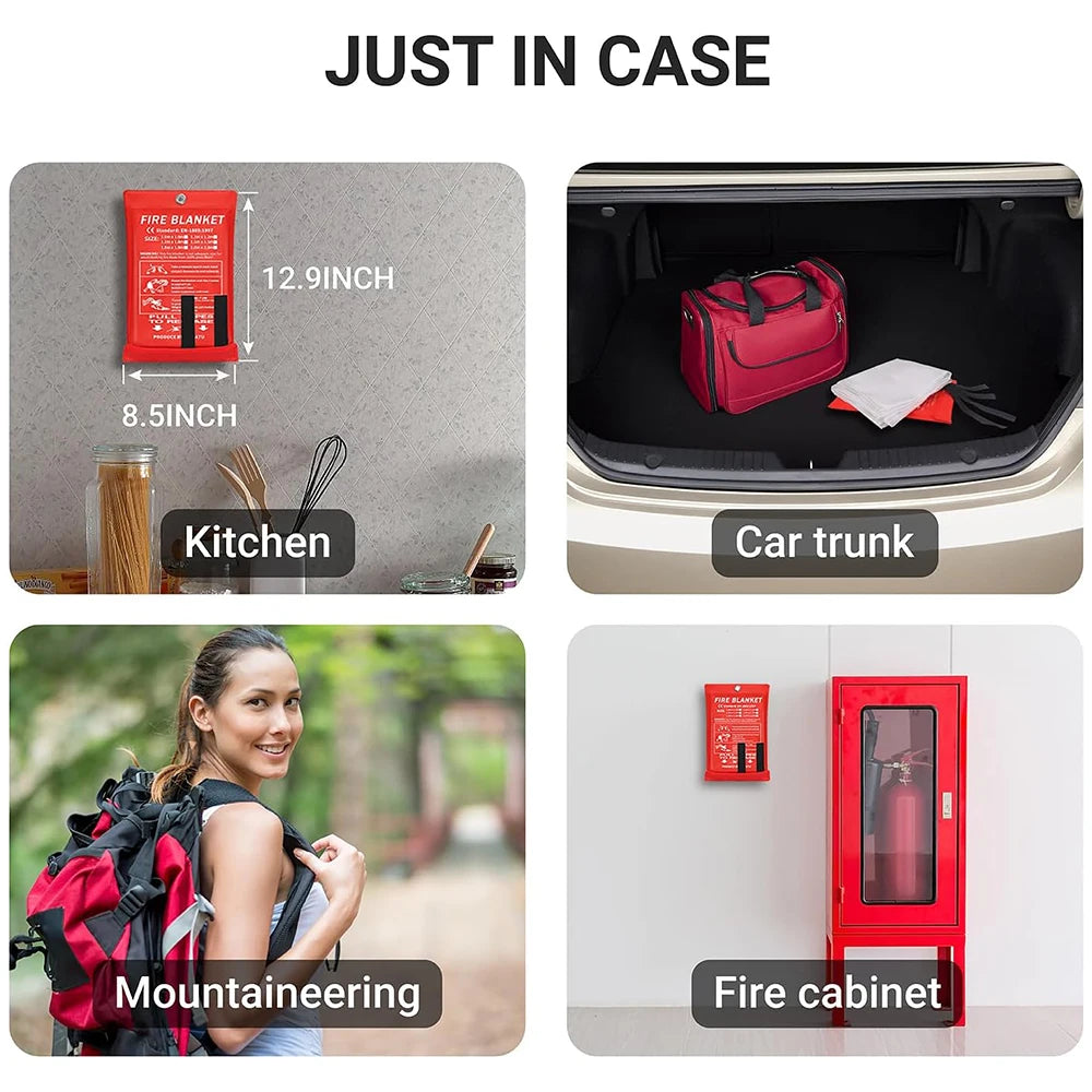 VIBE Emergency Fire Blanket 1M–2M | Kitchen & Home Safety