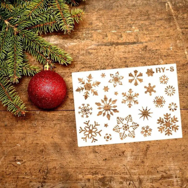 Christmas Snowflake Stencils Reusable PET Drawing Templates