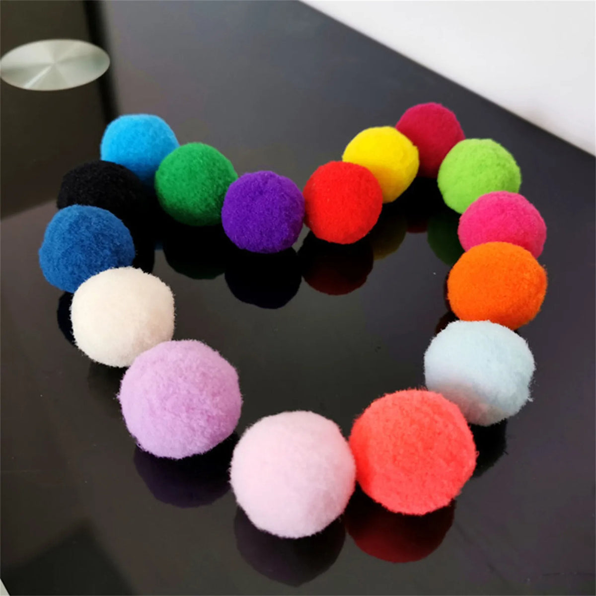 Colorful Plush Pom-Pom Cat Toy Balls – 10/20/30 Pack