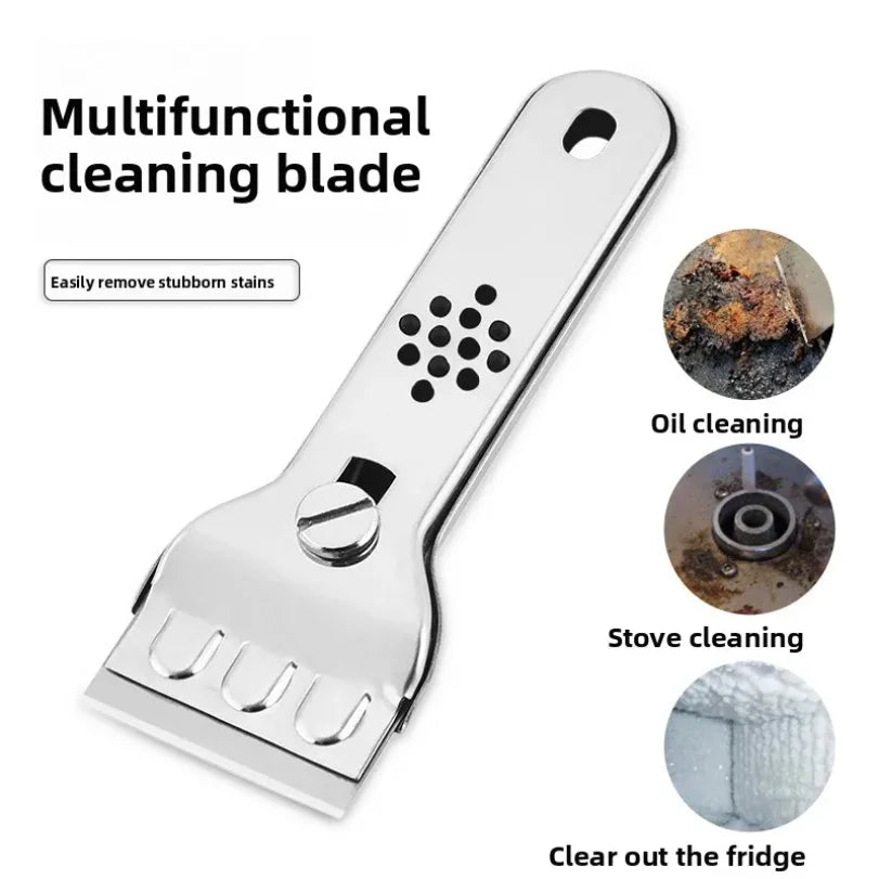 Stainless Steel Hob Scraper + Replacement Blades | Glass Cleaner