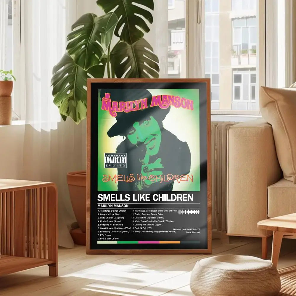 Marilyn Manson Music Poster Canvas Print Wall Art Décor