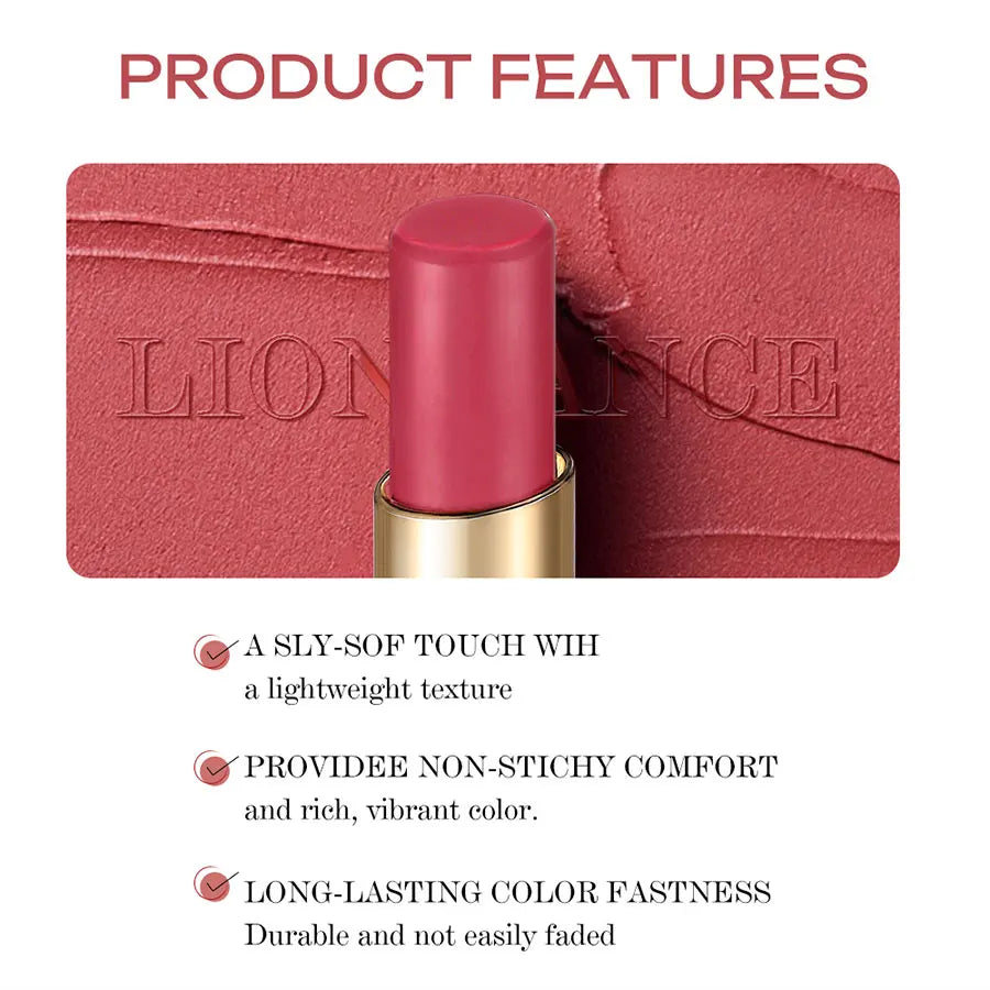 Velvet Matte Lipstick – High-Pigment Long-Lasting Waterproof