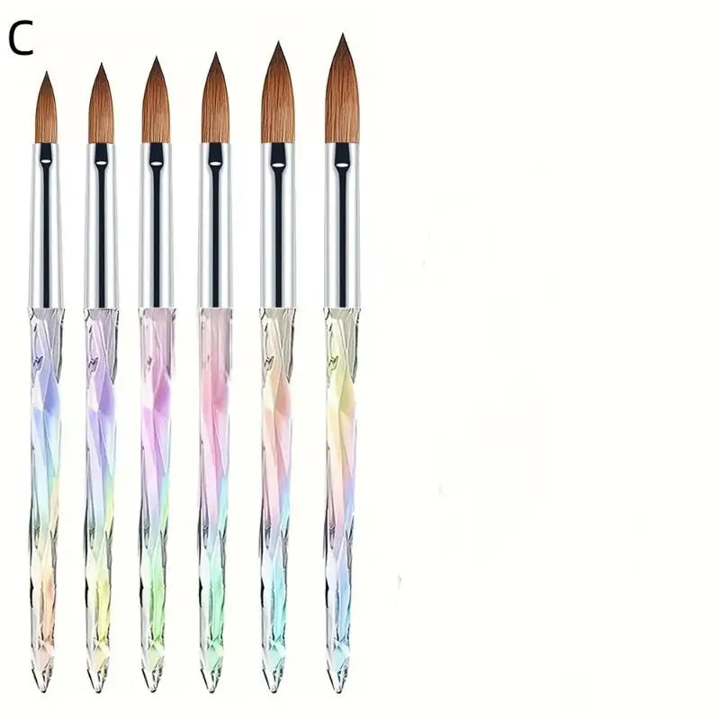 6-Piece Acrylic Nail Brush Set – 3D Carving & Extensions