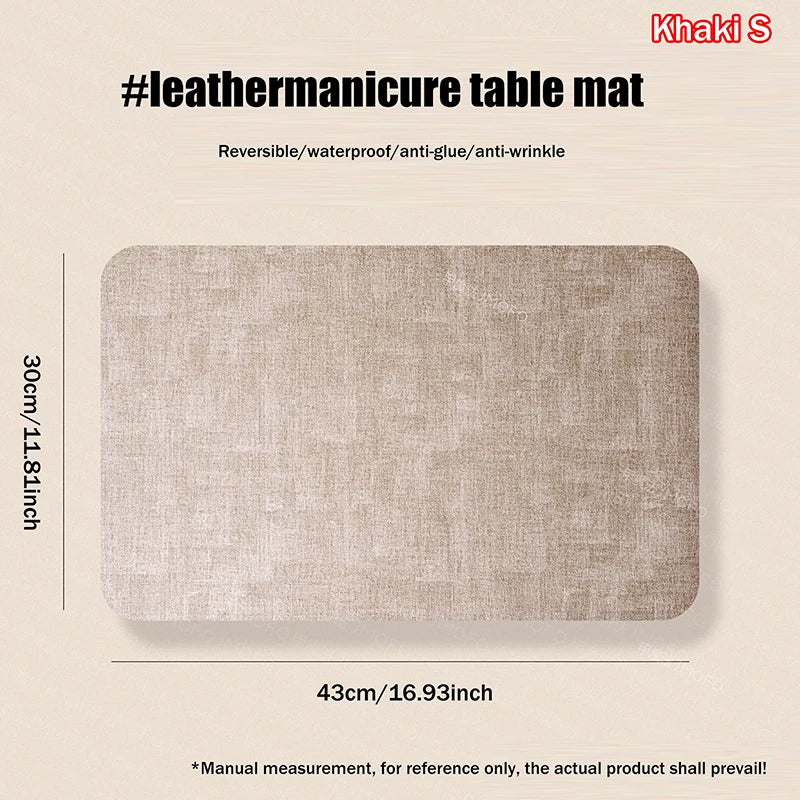 Nail Art Table Mat Foldable Leather Manicure Hand Rest Pad
