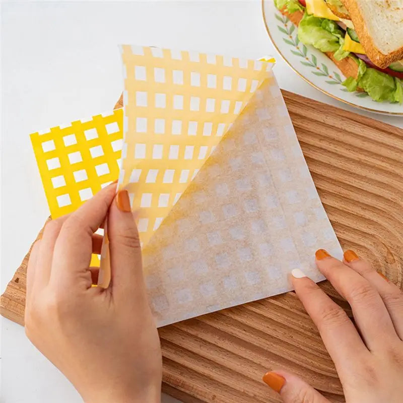 17cm Wax Deli Paper Sheets – Sandwich Wrap & Basket Liner 50pk