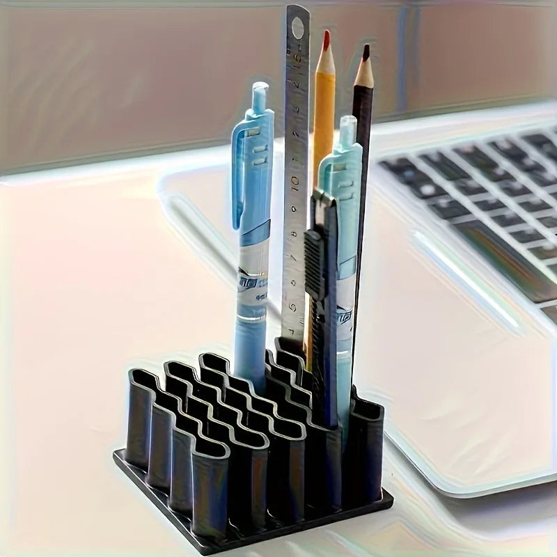 Multi-Layer Vertical Desktop Organizer Box – Black & White