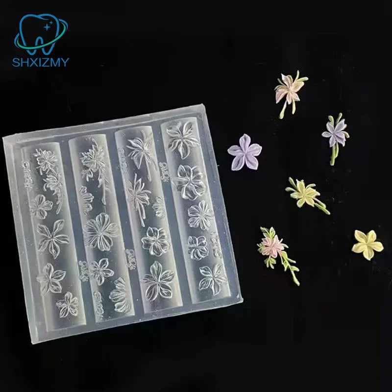 3D Silicone Nail Art Mold – UV Gel Stamping Stencil DIY