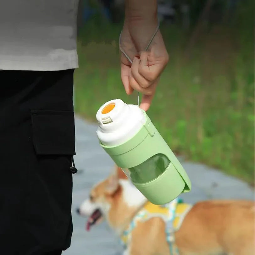 VIBE Portable Dog Cat Water Bottle & Food Container 500ml