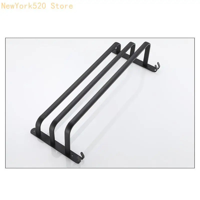 3-Layer Wall Mounted Towel Rack – Space Aluminum Bathroom Shelf