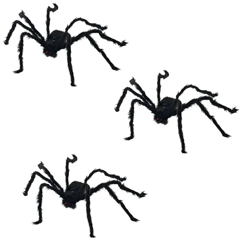 Halloween Spider Decorations Set of 3 – Hairy Bendable Props