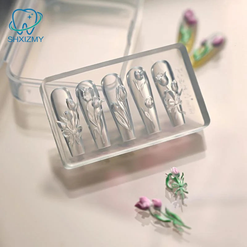 3D Silicone Nail Art Molds – Bowknot Flowers & Butterflies
