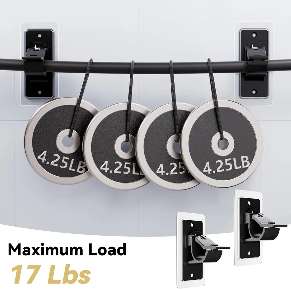 No-Drill Self-Adhesive Curtain Rod Brackets – Wall Mount Holder