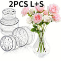 2-Pack Spiral Flower Stem Holders – Clear Plastic Floral Grid