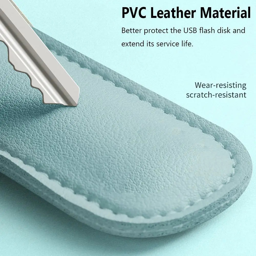 USB Flash Drive Storage Bag PVC Leather Pendrive Pouch Case